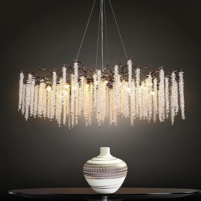 Modern Black Crystal Chandelier with 18 G9 Bulbs - Camilalamps - CA-B0DD3XS8FH
