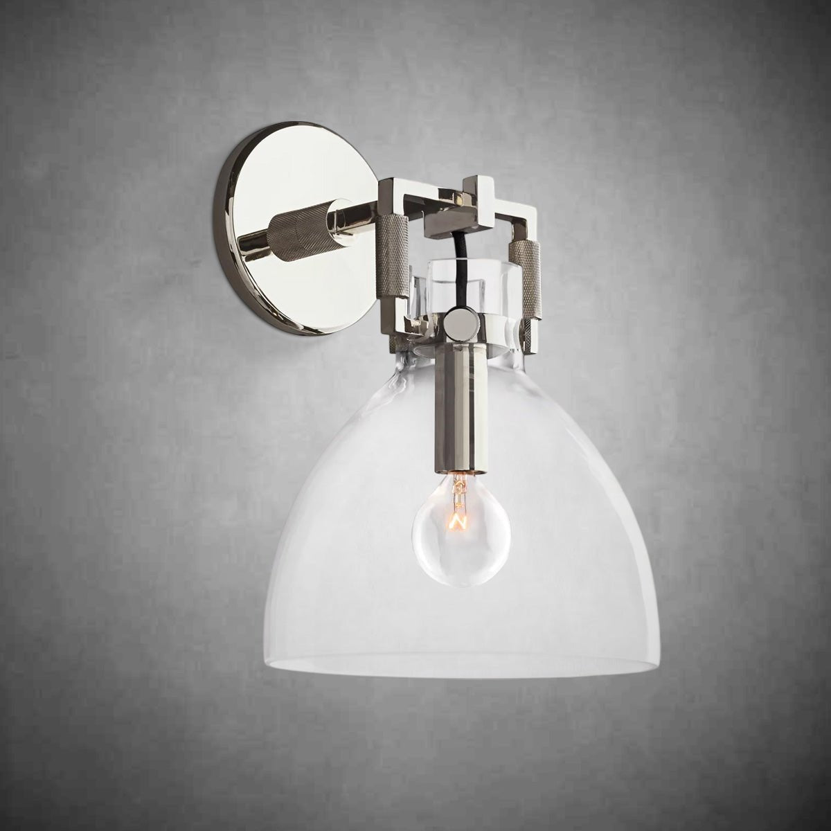 Machine Glass Cloche Sconce - Camilalamps - CAARHWS - 2561156