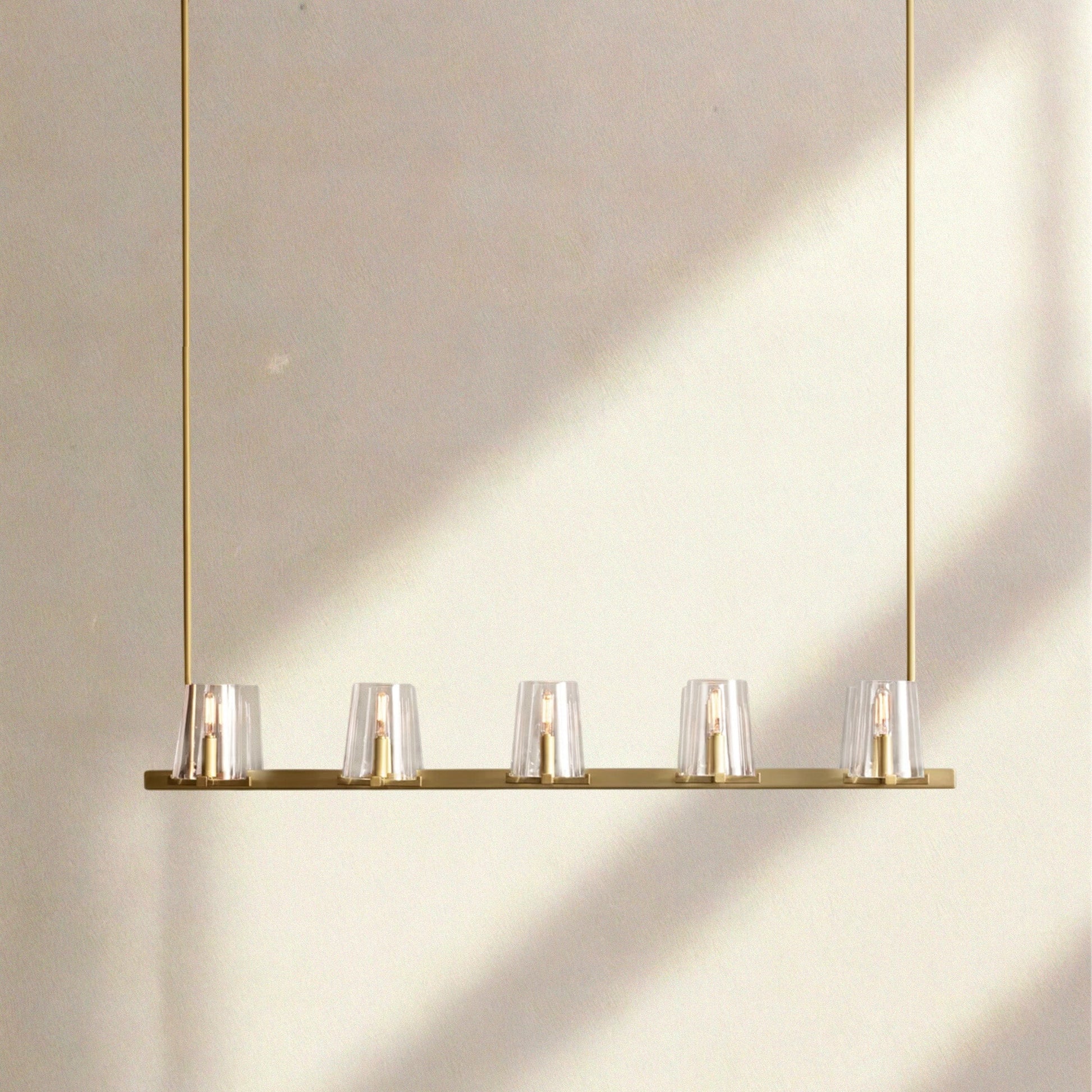 Paricia Glass Linear Chandelier 49", 60” - Camilalamps - CAM1583
