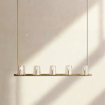 Paricia Glass Linear Chandelier 49", 60” - Camilalamps - CAM1583