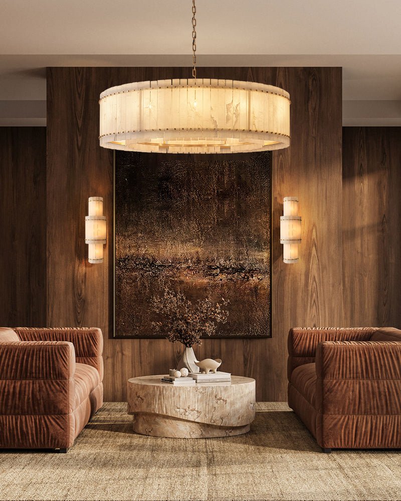 Marcus Alabaster Round Chandelier - Camilalamps - CA - RH - CH - 2552648