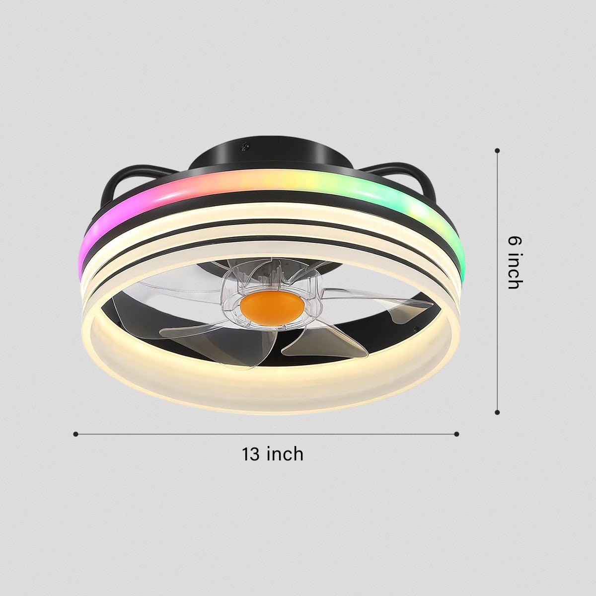 Modern LED Flush Mount Ceiling Fan Light 13" - Camilalamps - CA - LED - Flush - Fan - 1