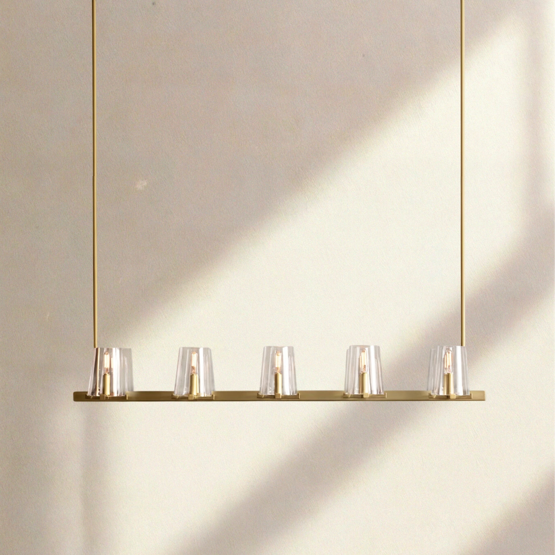 Paricia Glass Linear Chandelier 49", 60” - Camilalamps - CAM1583