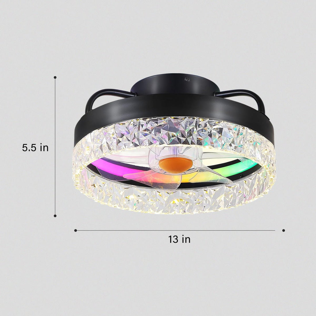 Low Profile Ceiling Fan Light with Remote 13" - Camilalamps - CA - Fan13 - 1
