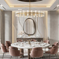 48 Inch Black Wagon Wheel Chandelier with Crystal Shade, 48 Lights, Modern Farmhouse Style, Ideal for Dining Room, Kitchen, Entryways - Camilalamps - B0DPJY8R54