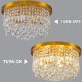 9 Light Modern Crystal Raindrop Chandelier Lighting Flush Mount - Camilalamps - CA-B0FQ4X9ZGR