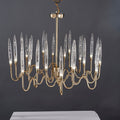8141R Brass Glass chandelier - Camilalamps - CA - K1053