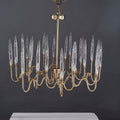 8141R Brass Glass chandelier - Camilalamps - CA - K1053