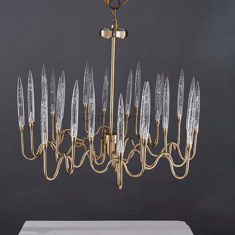 8141R Brass Glass chandelier - Camilalamps - Ca-1K1053
