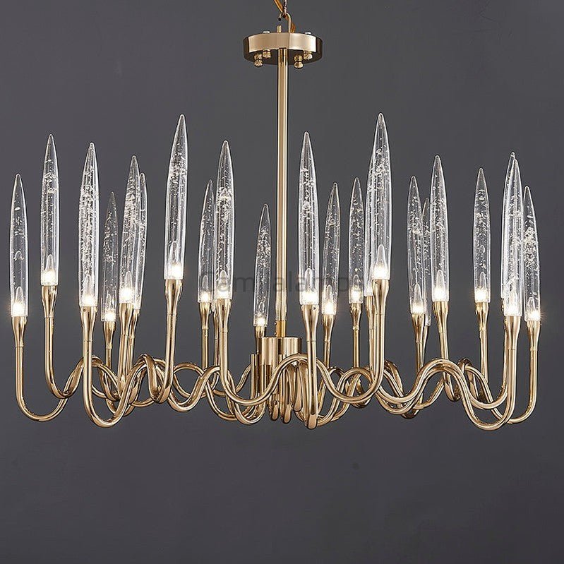 8141R Brass Glass chandelier - Camilalamps - Ca-1K1053