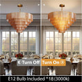 41 - Inch Amber Glass Large Modern Chandelier with 18 Lights - Camilalamps - CA-B0FPM873C1