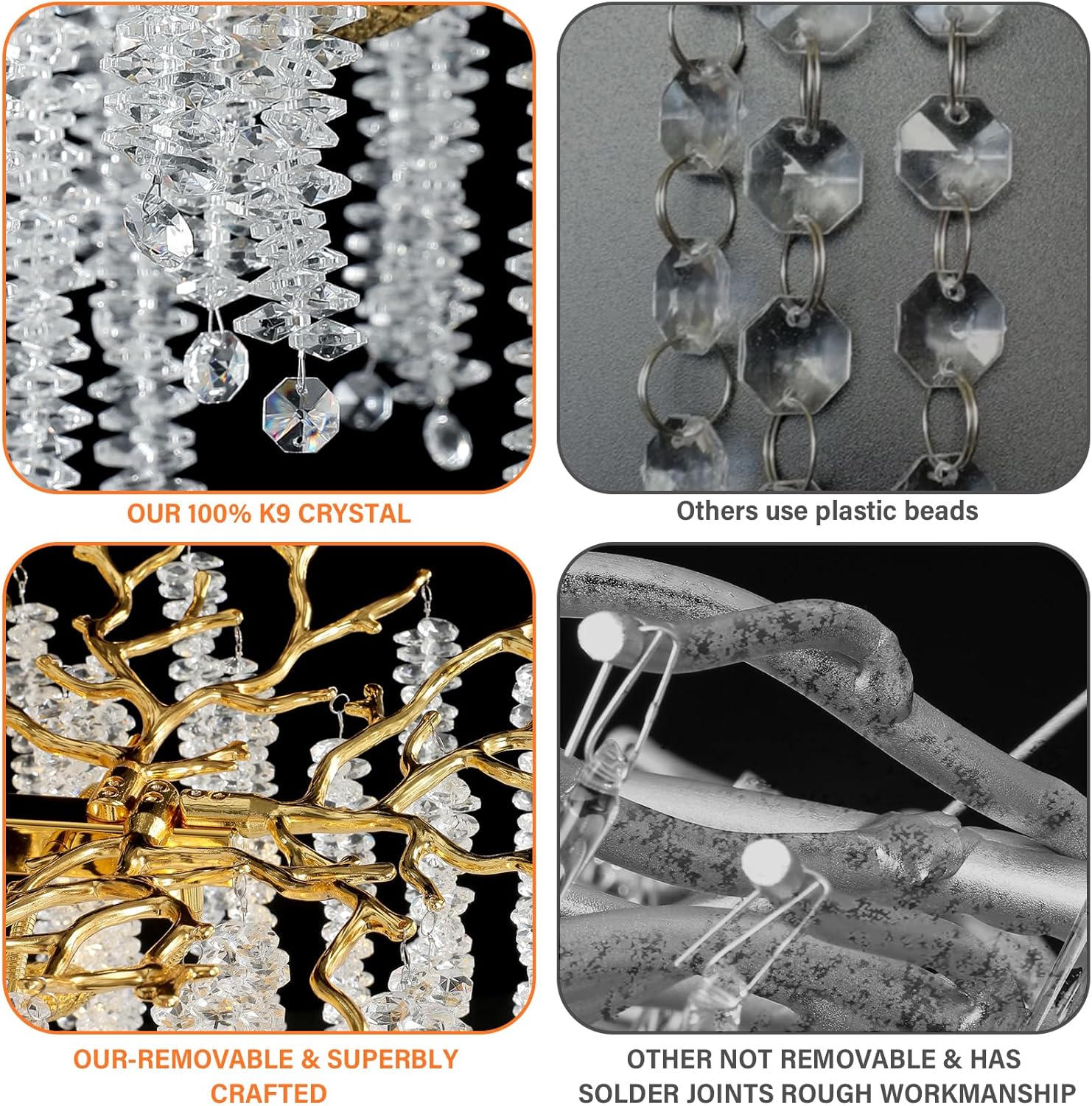 Gold Tree Branch Crystal Chandelier 47.2" Rectangular - Camilalamps - CA-B0C818ZP8T