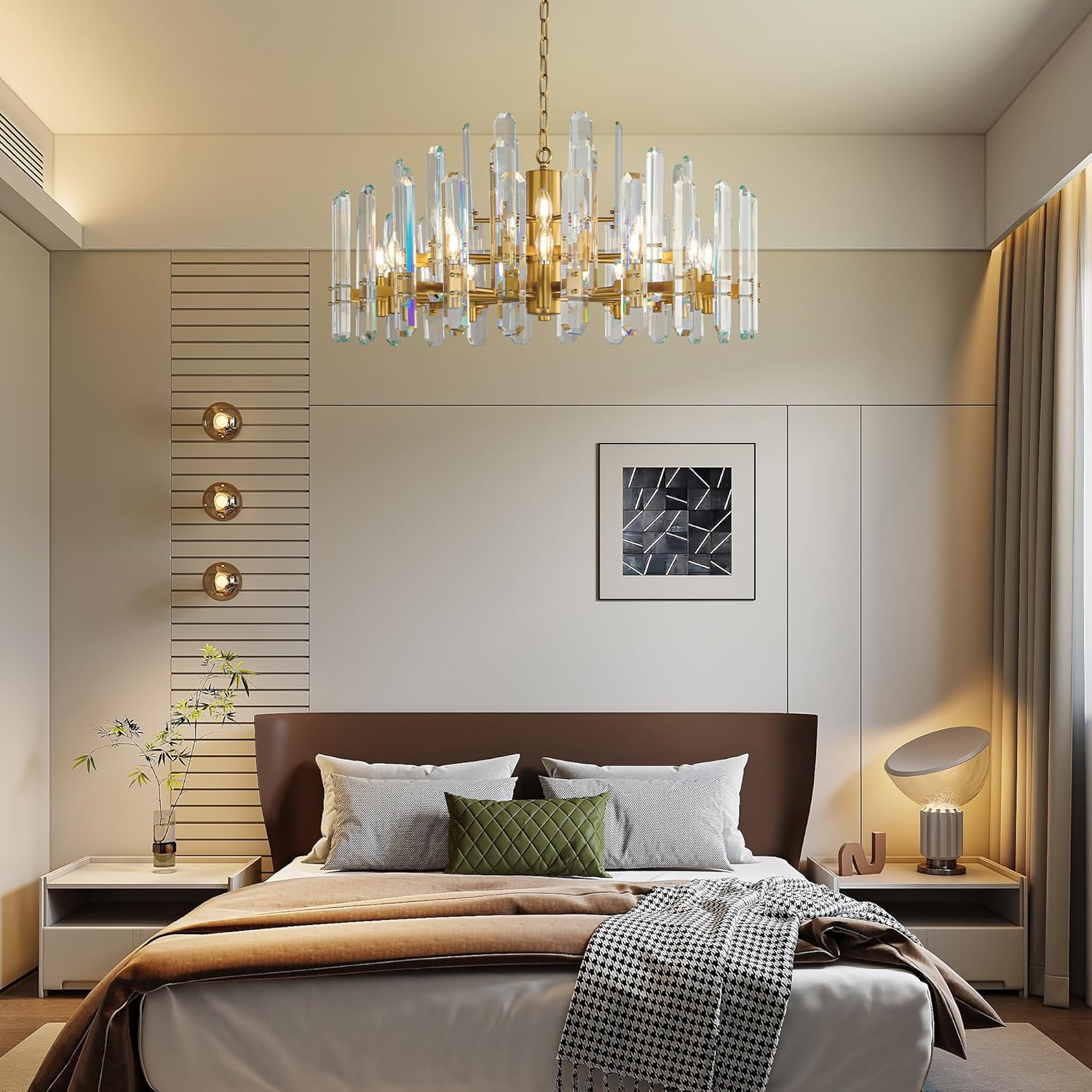 36" Luxury Gold Crystal 16 - Light Round Adjustable Chandelier - Camilalamps - CA-B0FJFSJQ5D