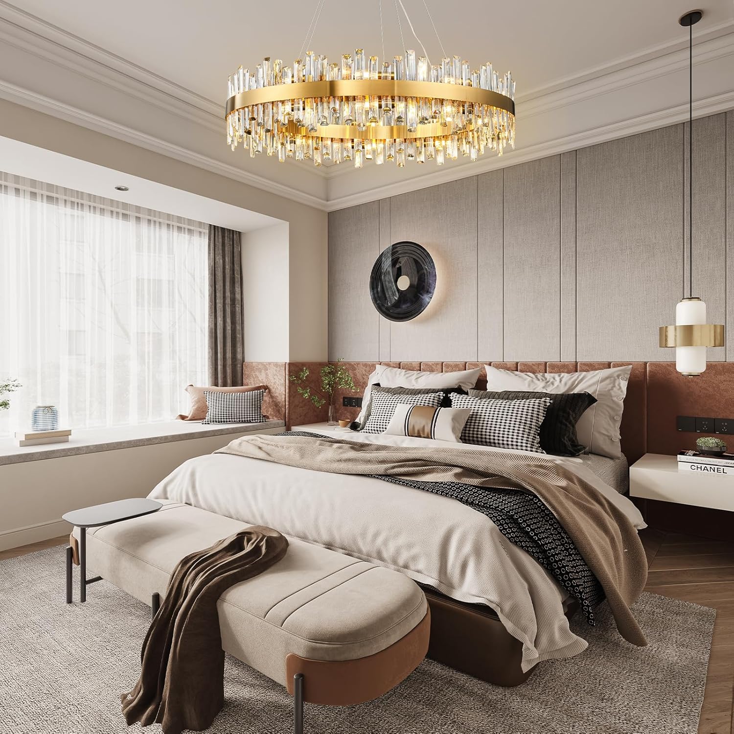 Modern Gold 2 - Tier Crystal Chandelier with 20 E12 Bulbs - Camilalamps - CA-B0CT8M6Y38