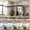 60 Inch Gold Chandelier, Wagon Wheel Chandelier with Glass Shade, 20 - Lights Large Round Modern Farmhouse High Ceiling Pendant Lighting Fixture for Dining Room, Living Room, Kitchen, Foyer - Camilalamps - B0CNRHR35D