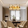 Luxury Gold 12 - Light Round K9 Crystal Chandelier for Living Spaces - Camilalamps - CA-B0CDKCCJ8P