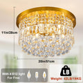 9 Light Modern Crystal Raindrop Chandelier Lighting Flush Mount - Camilalamps - CA-B0FQ4X9ZGR