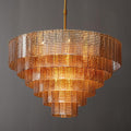 41 - Inch Amber Glass Large Modern Chandelier with 18 Lights - Camilalamps - CA-B0FPM873C1