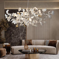 Silver Ginkgo Leaf Branch Chandelier – 59