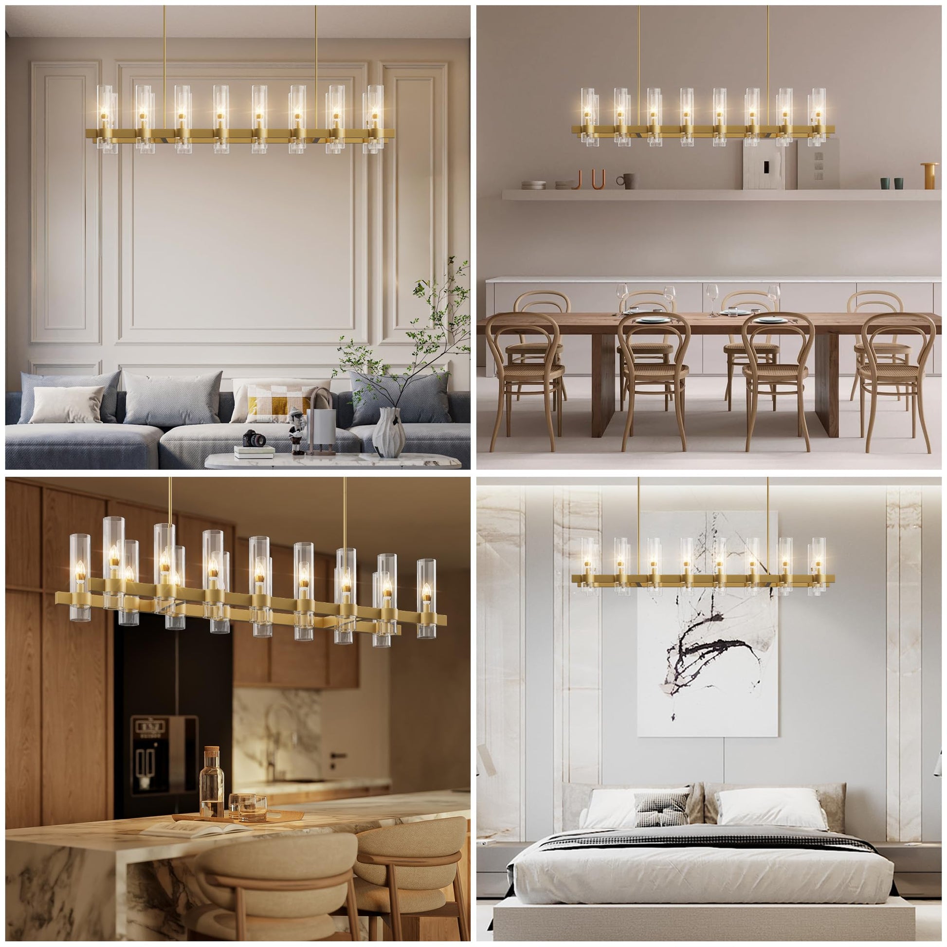 60 Inch Gold Chandelier, Wagon Wheel Chandelier with Glass Shade, 20 - Lights Large Round Modern Farmhouse High Ceiling Pendant Lighting Fixture for Dining Room, Living Room, Kitchen, Foyer - Camilalamps - B0CNRHR35D