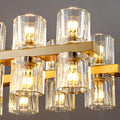 48 Inch Black Wagon Wheel Chandelier with Crystal Shade, 48 Lights, Modern Farmhouse Style, Ideal for Dining Room, Kitchen, Entryways - Camilalamps - B0DPJY8R54