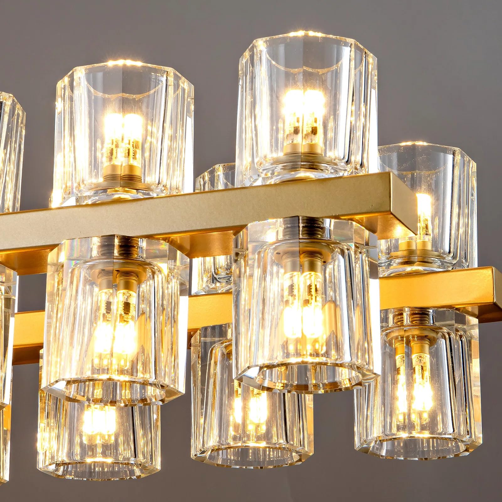48 Inch Black Wagon Wheel Chandelier with Crystal Shade, 48 Lights, Modern Farmhouse Style, Ideal for Dining Room, Kitchen, Entryways - Camilalamps - B0DPJY8R54