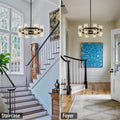 Black Wagon Wheel Chandelier 18