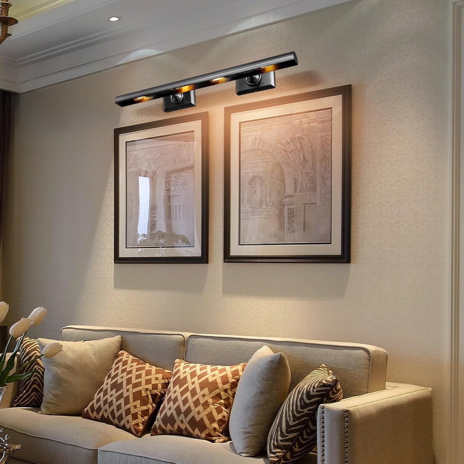 30 - Inch Hardwired Brass Picture Light with Dimmable LEDs - Camilalamps - CA-B0FCS719QP