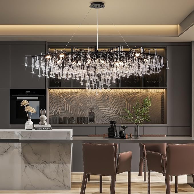 63" Black 15 - Light Modern Crystal Tree Branch Chandelier - Camilalamps - CA-B0BXN9SB16