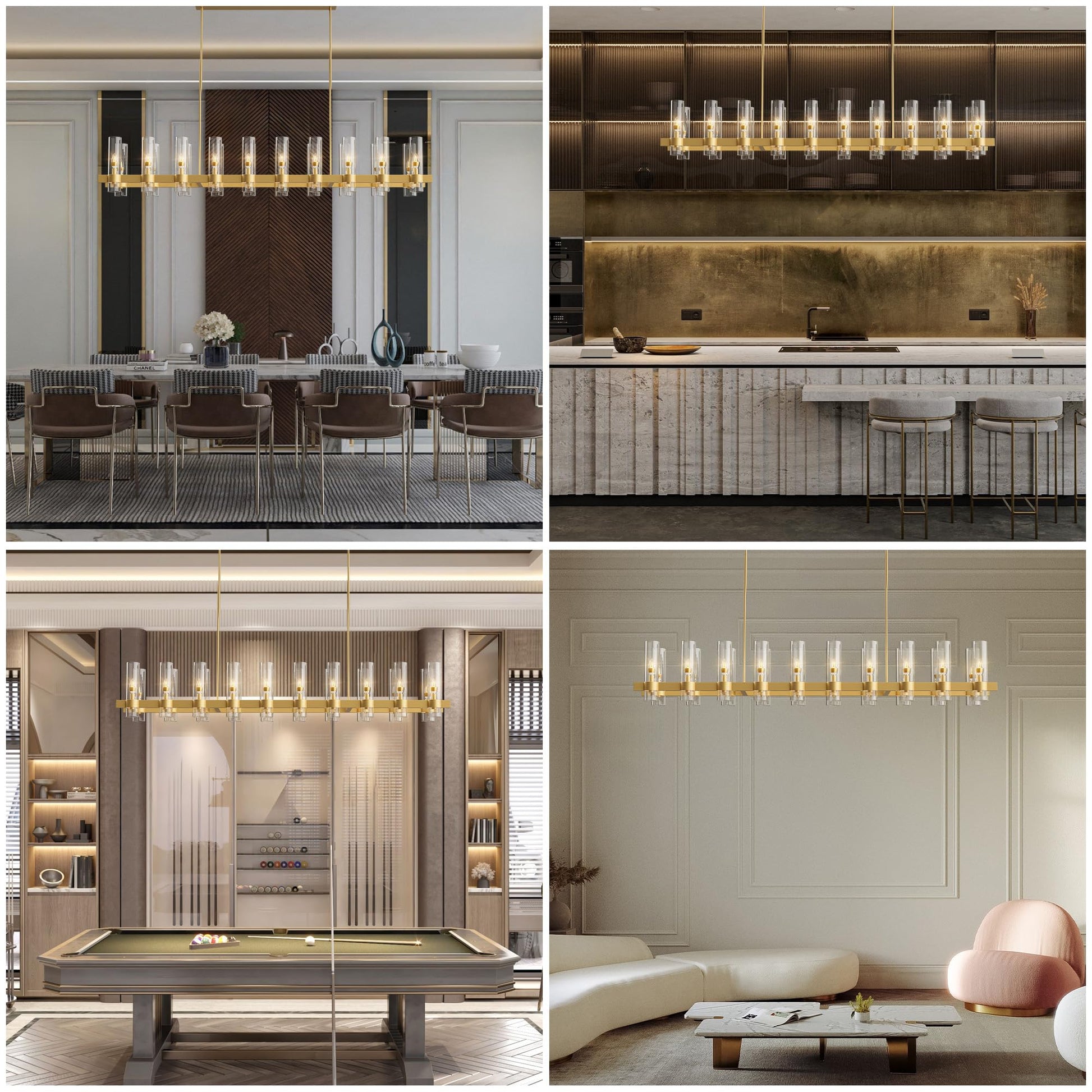 60 Inch Gold Chandelier, Wagon Wheel Chandelier with Glass Shade, 20 - Lights Large Round Modern Farmhouse High Ceiling Pendant Lighting Fixture for Dining Room, Living Room, Kitchen, Foyer - Camilalamps - B0CNRHR35D