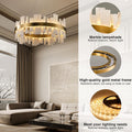Adjustable Luxury Alabaster Round Chandelier – 31.5in Natural Stone - Camilalamps - CA-B0F1XZS6XQ