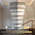 Luxurious 7‑Tier Black Glass Chandelier with 48 Lights - Camilalamps - CA-B0FNR1892X
