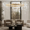 Gold Wagon Wheel Chandelier 60