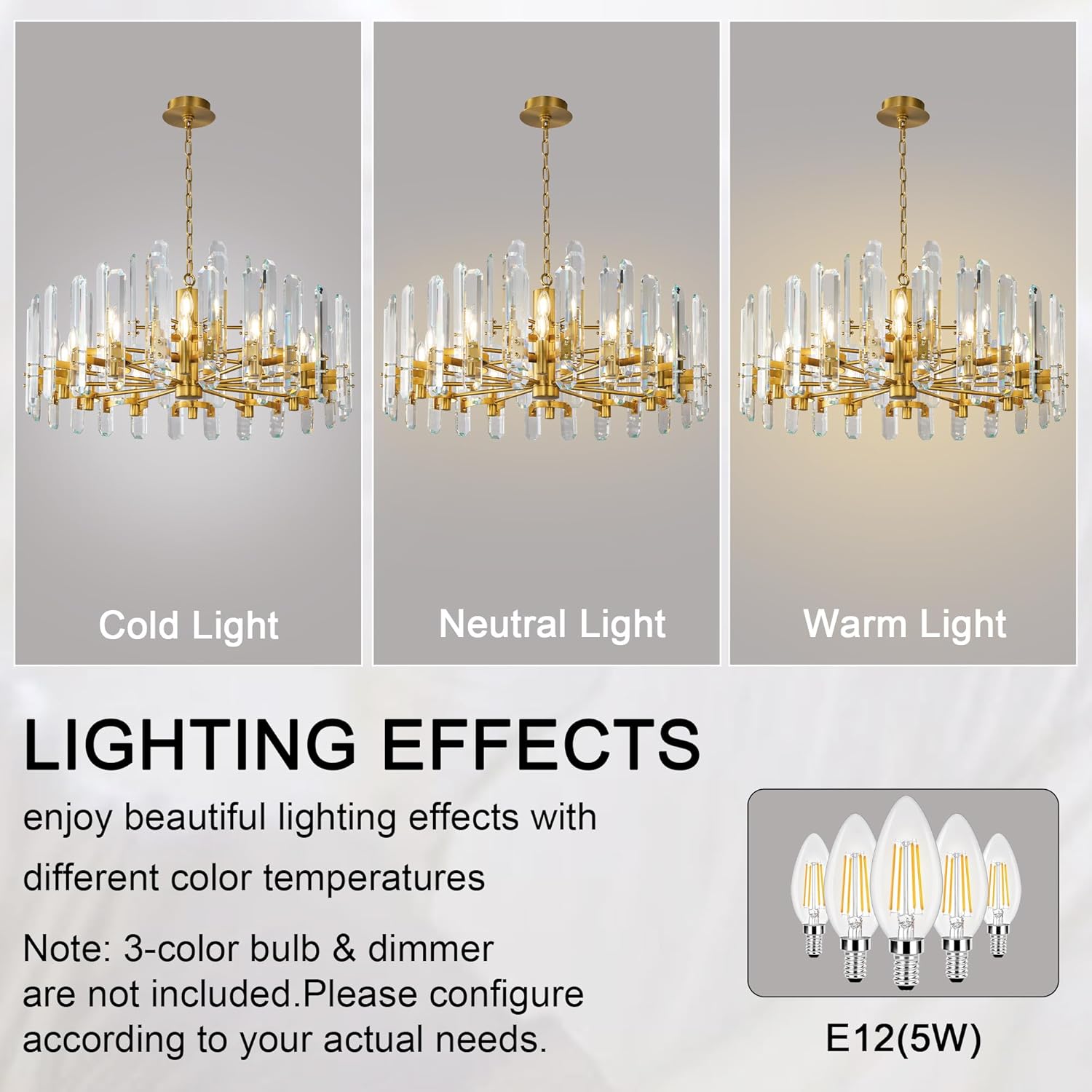 36" Luxury Gold Crystal 16 - Light Round Adjustable Chandelier - Camilalamps - CA-B0FJFSJQ5D