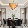 41 - Inch Amber Glass Large Modern Chandelier with 18 Lights - Camilalamps - CA-B0FPM873C1