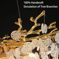 Gold Modern Tree Branch Crystal Chandelier 23.6