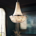 Alisa Luxury Plated Aluminum Chain Tassel Chandelier Diameter 24