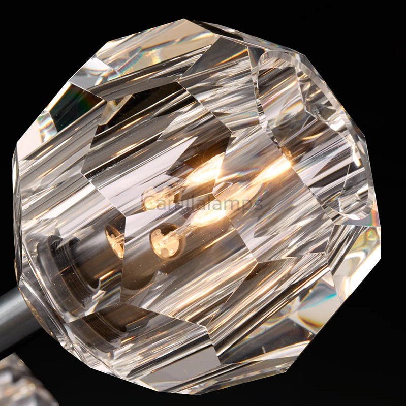 Camila Bille Cristal Round Chandelier 36" - Camilalamps - CA - Boule - 081 - 003