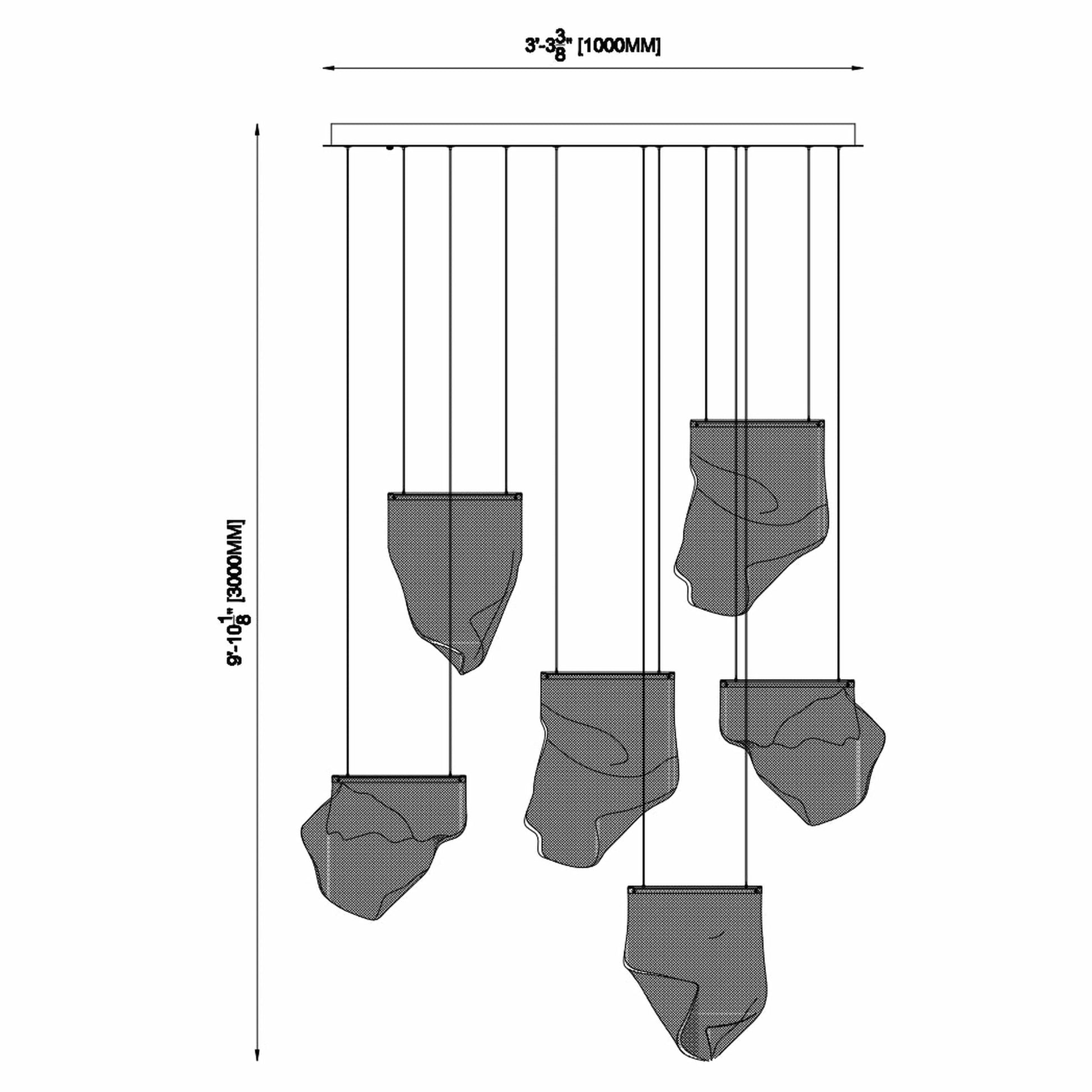 Acrylic Lace 6 Light Chandelier - Camilalamps - CA - CH25626108