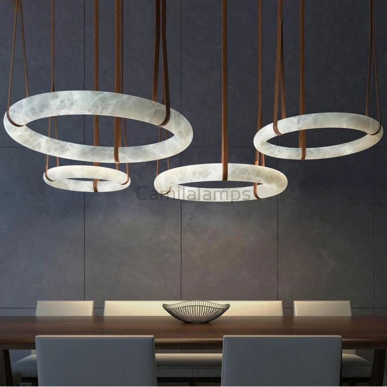 Charlene Marble Halo Circle Light - Camilalamps - ALA - 1