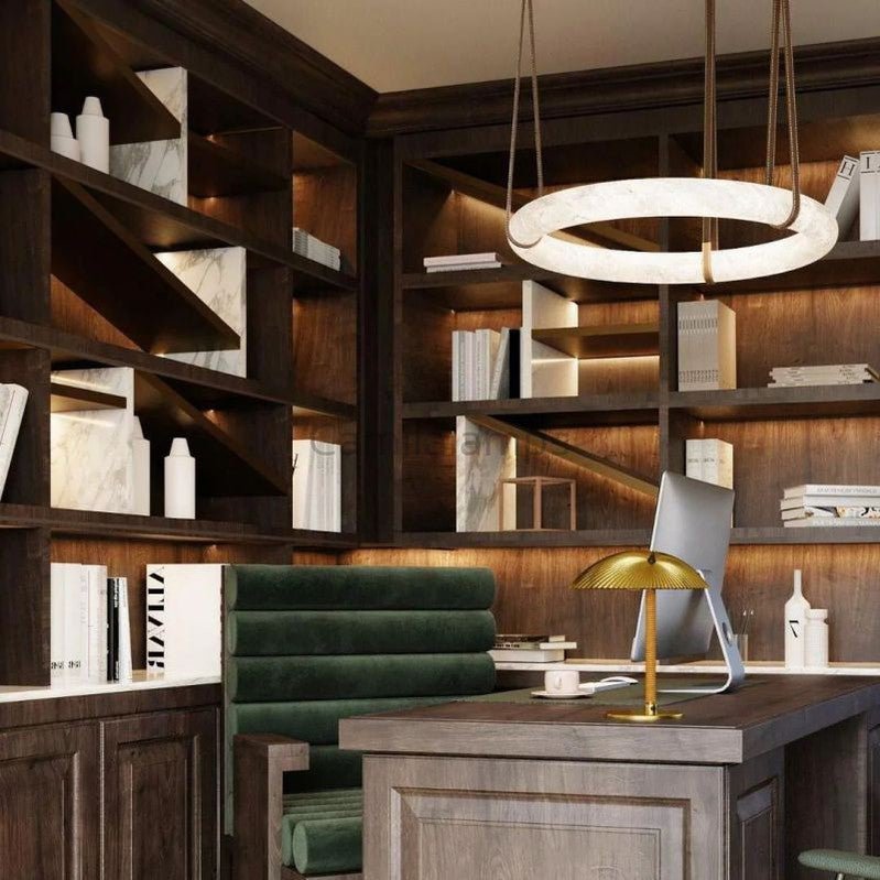 Charlene Marble Halo Circle Light - Camilalamps - ALA - 1