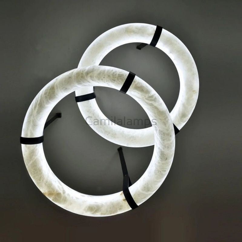 Charlene Marble Halo Circle Light - Camilalamps - ALA - 1