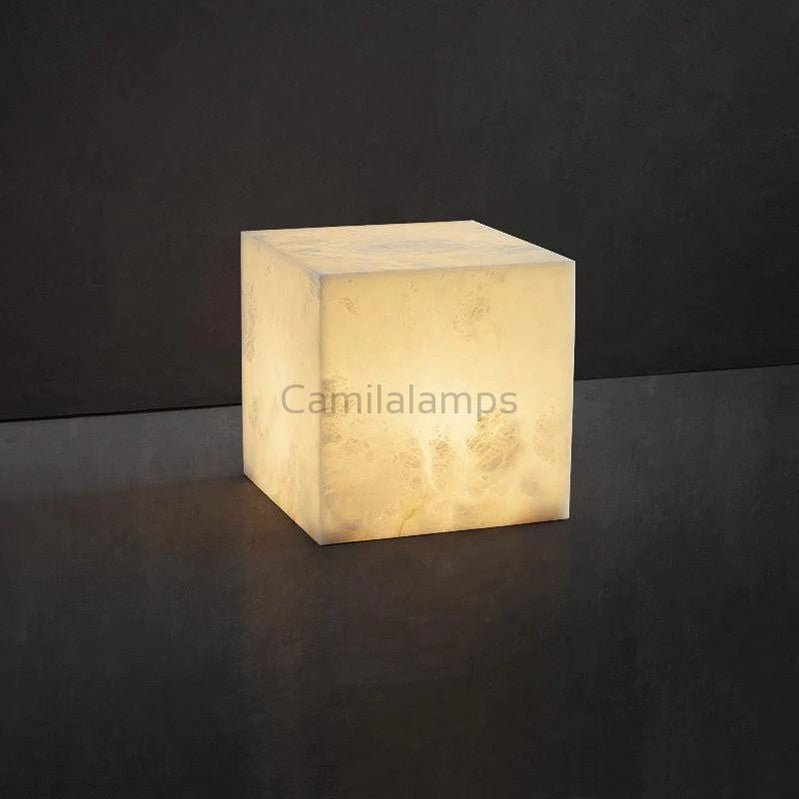 Charlene Marble Cubic Table Lamp - Camilalamps - MASN - 1