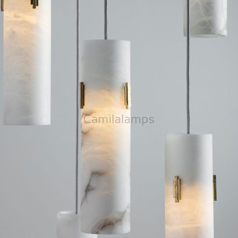 Alabaster Deco 12-Light Cluster Chandelier