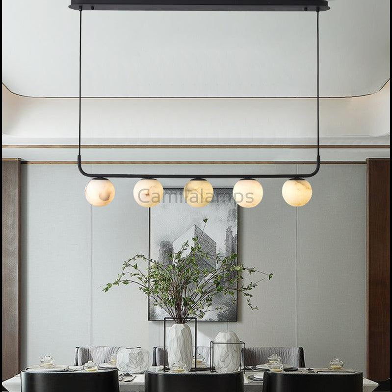 Alabaster Anne Island Chandelier 5 Lights