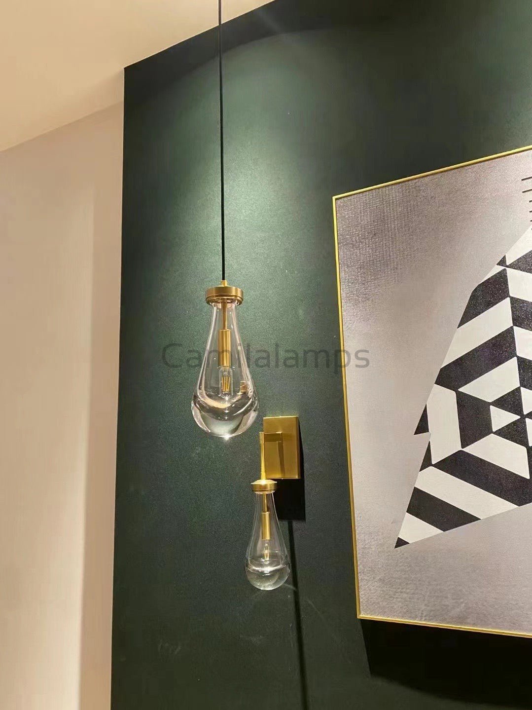 Raindrop Glass Wall Sconce Cord - Camilalamps - CA - WS10101