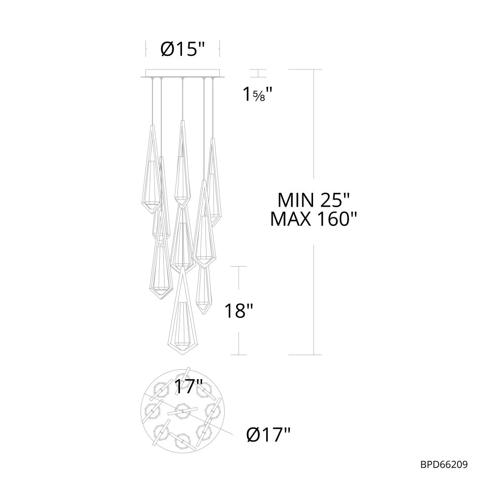 Devotion Round Chandelier 9 Light - Camilalamps - CA - Devotion111