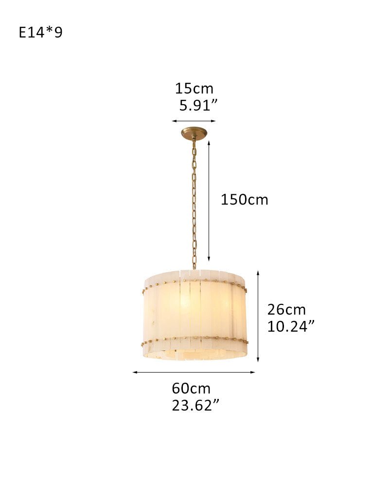 Marcus Alabaster Round Chandelier - Camilalamps - CA - RH - CH - 2552649
