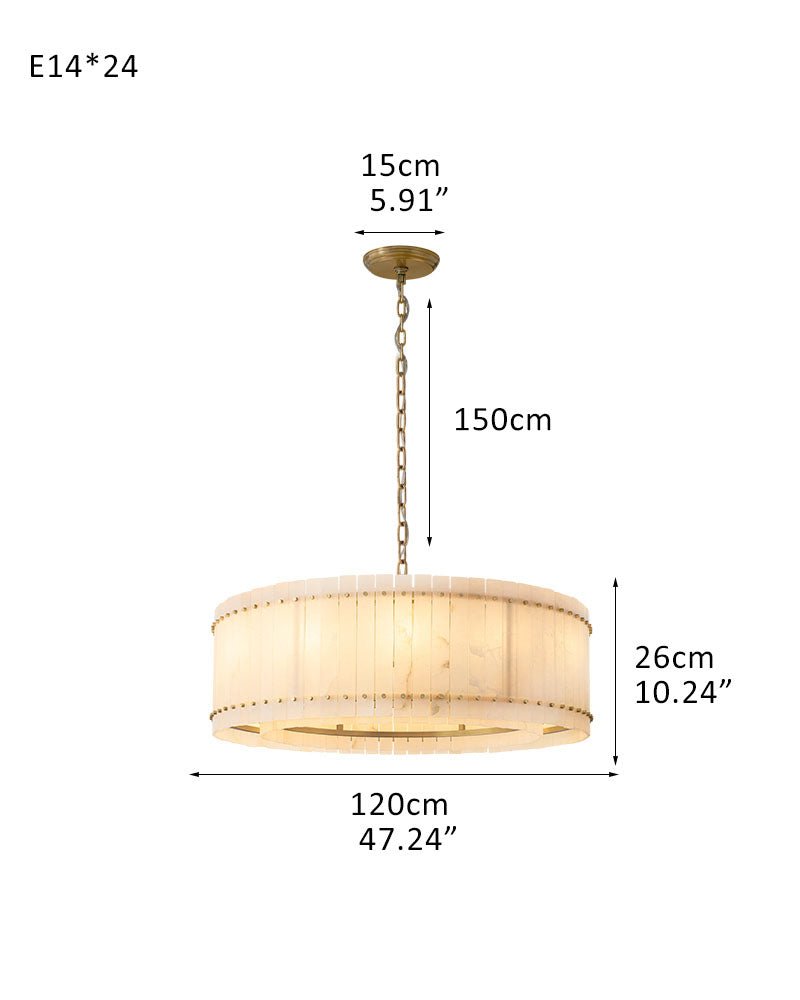 Marcus Alabaster Round Chandelier - Camilalamps - CA - RH - CH - 2552648