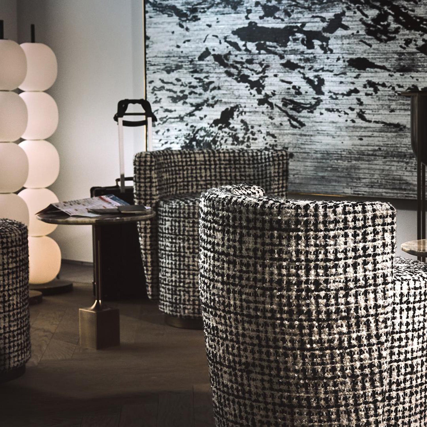 Beaded Floor Lamp and Marble Base - Camilalamps - Beade - 1304 - 2